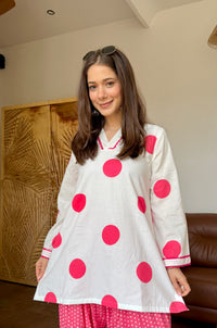 PINK POLKA FARSHI SET