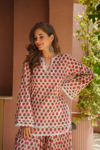 Soft Rose Girl Farshi Salwar Set