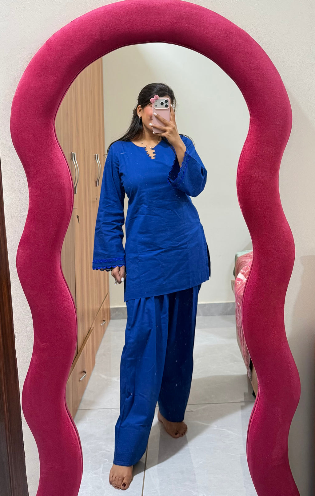 ROYAL BLUE FARSHI SALWAR SET