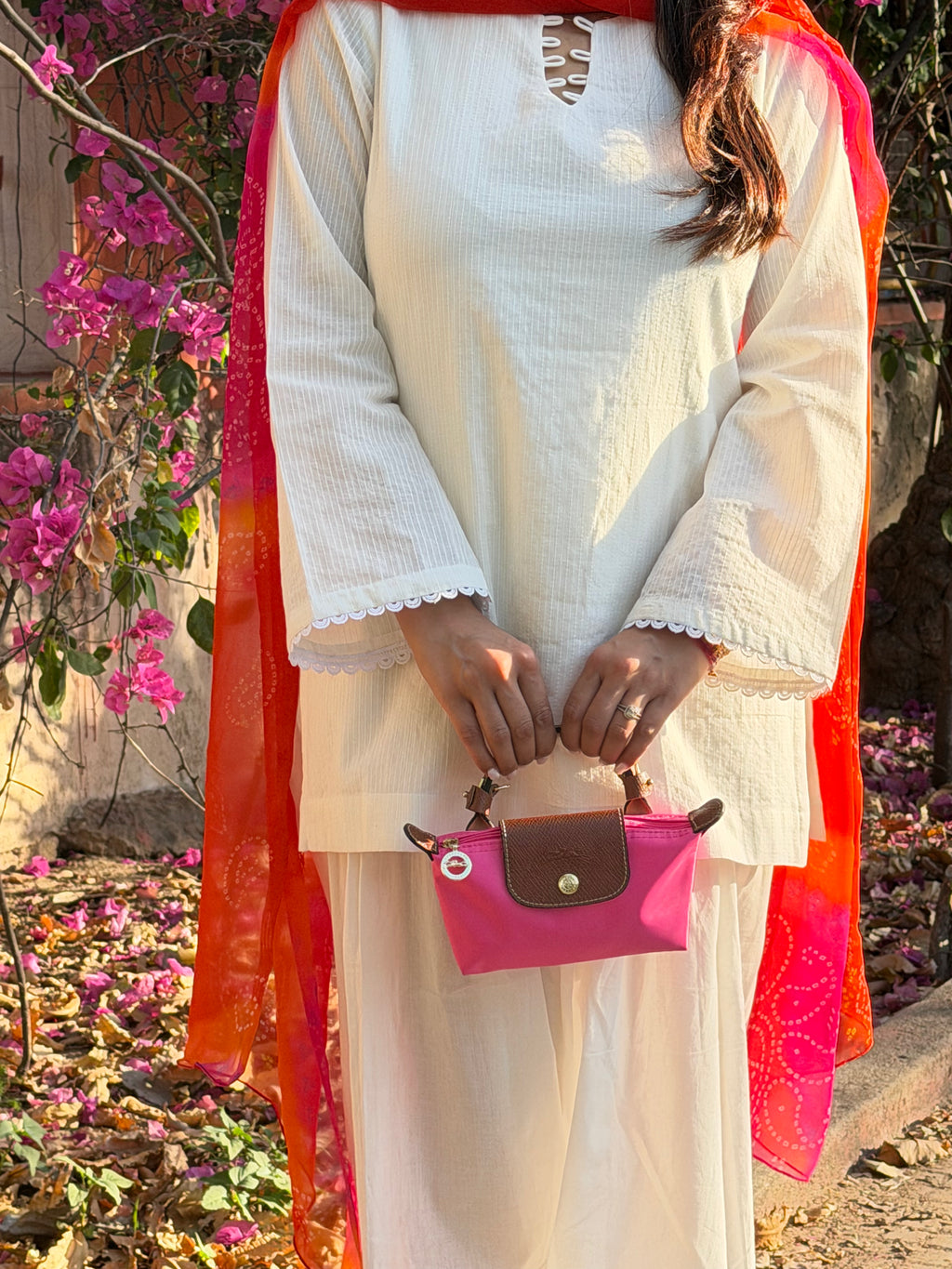 WHITE FARSHI SALWAR SET (Without Dupatta)