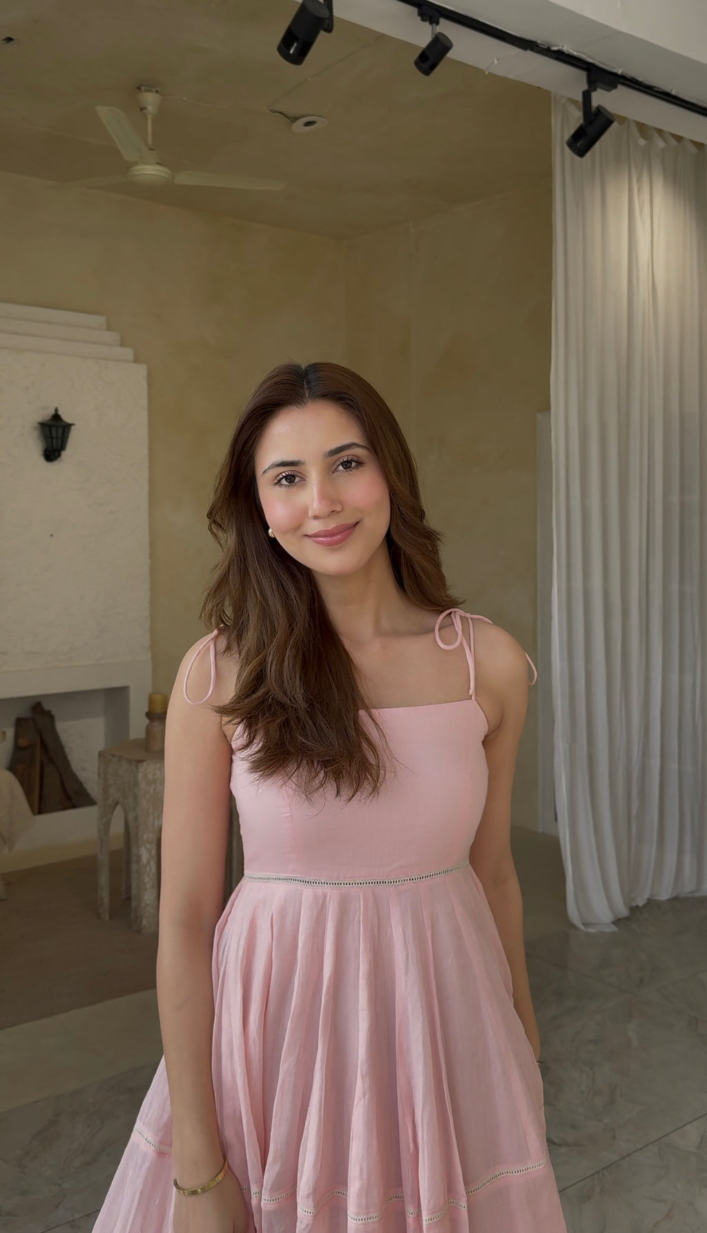 BABY PINK MULMUL DRESS