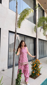 PINK TULIP FARSHI SALWAR SET