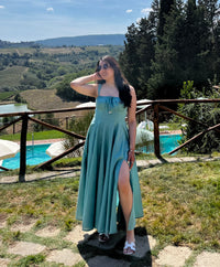 Aqua Blue Bustier Dress