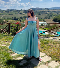 Aqua Blue Bustier Dress