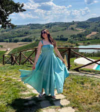 Aqua Blue Bustier Dress