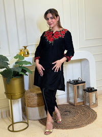 Velvet Gulab Co-ord Set