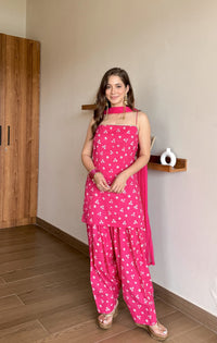 Pink Rashbari Farshi Salwar Set
