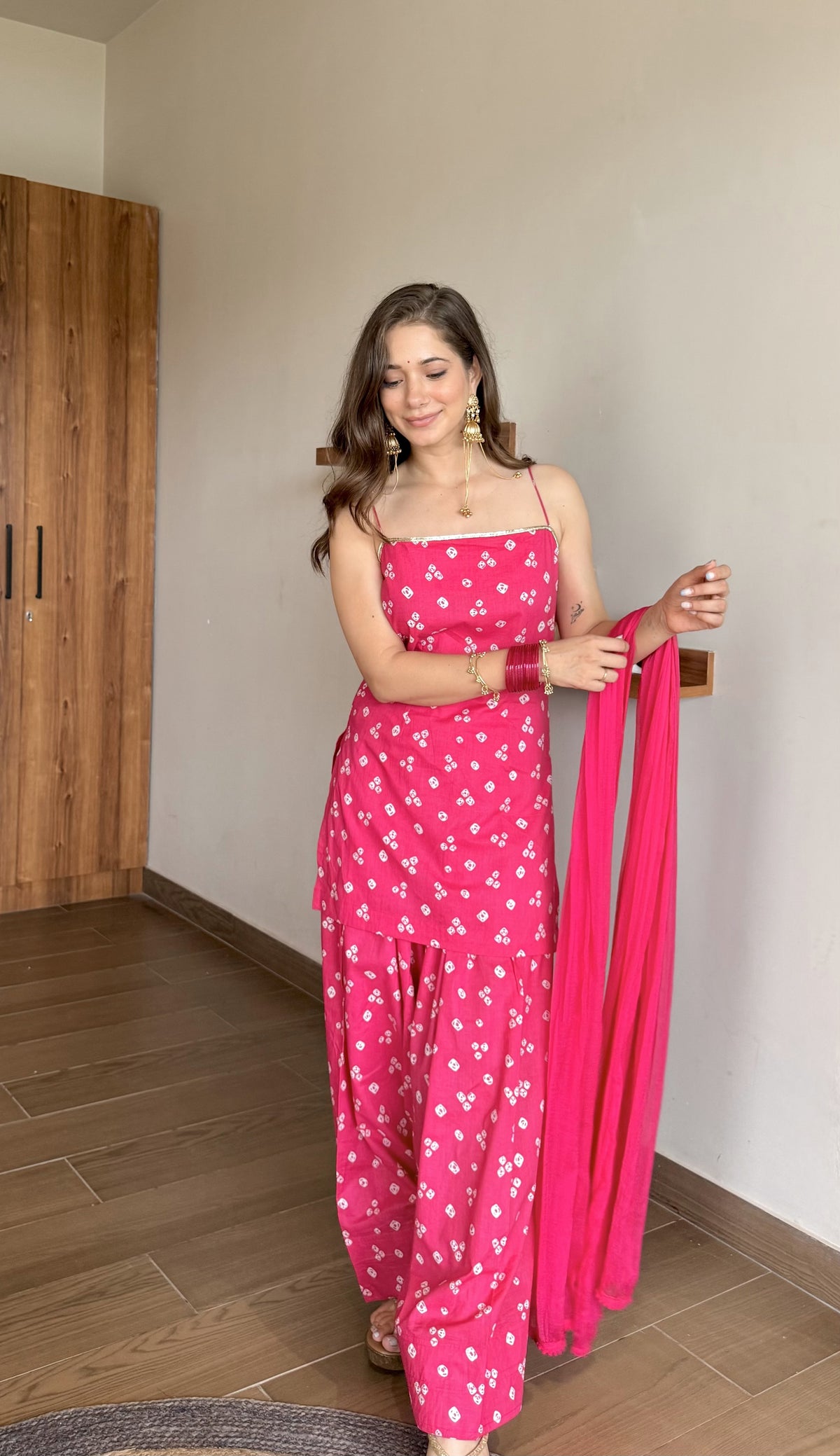 Pink Rashbari Farshi Salwar Set