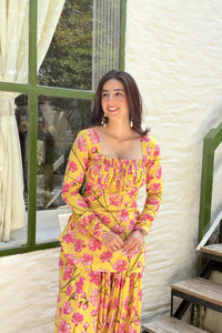 Aam Panna Farshi Salwar Set - kurta closeup