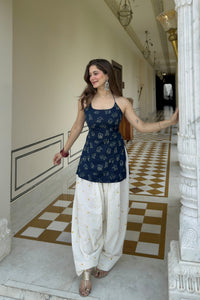 Indigo Elephant Farshi Salwar Set - halter neck kurta
