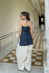 Indigo Elephant Farshi Salwar Set - lace-up back view