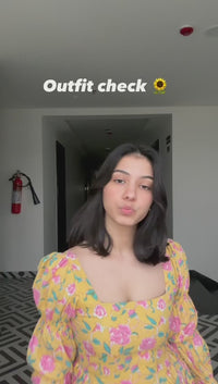 Yellow Floral Summer Dress